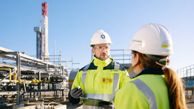 OMV employees in the refinery.
